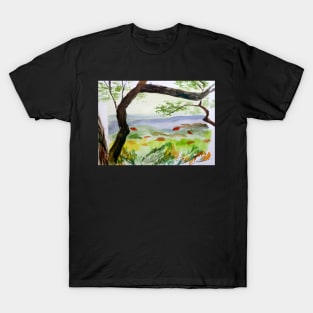 Texas Hill Country Watercolor Painting T-Shirt